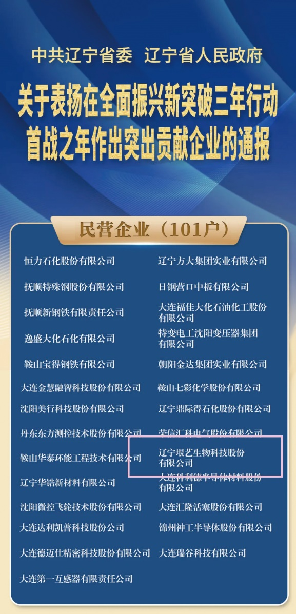 遼寧省企業(yè)大會隆重召開，垠藝生物受邀參會并榮獲表彰(圖1)
